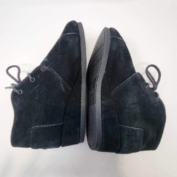 Toms Youth Desert Wedge Ankle Bootie Girls Size 3 Black Suede Lace Up Round Toe - Picture 8 of 9